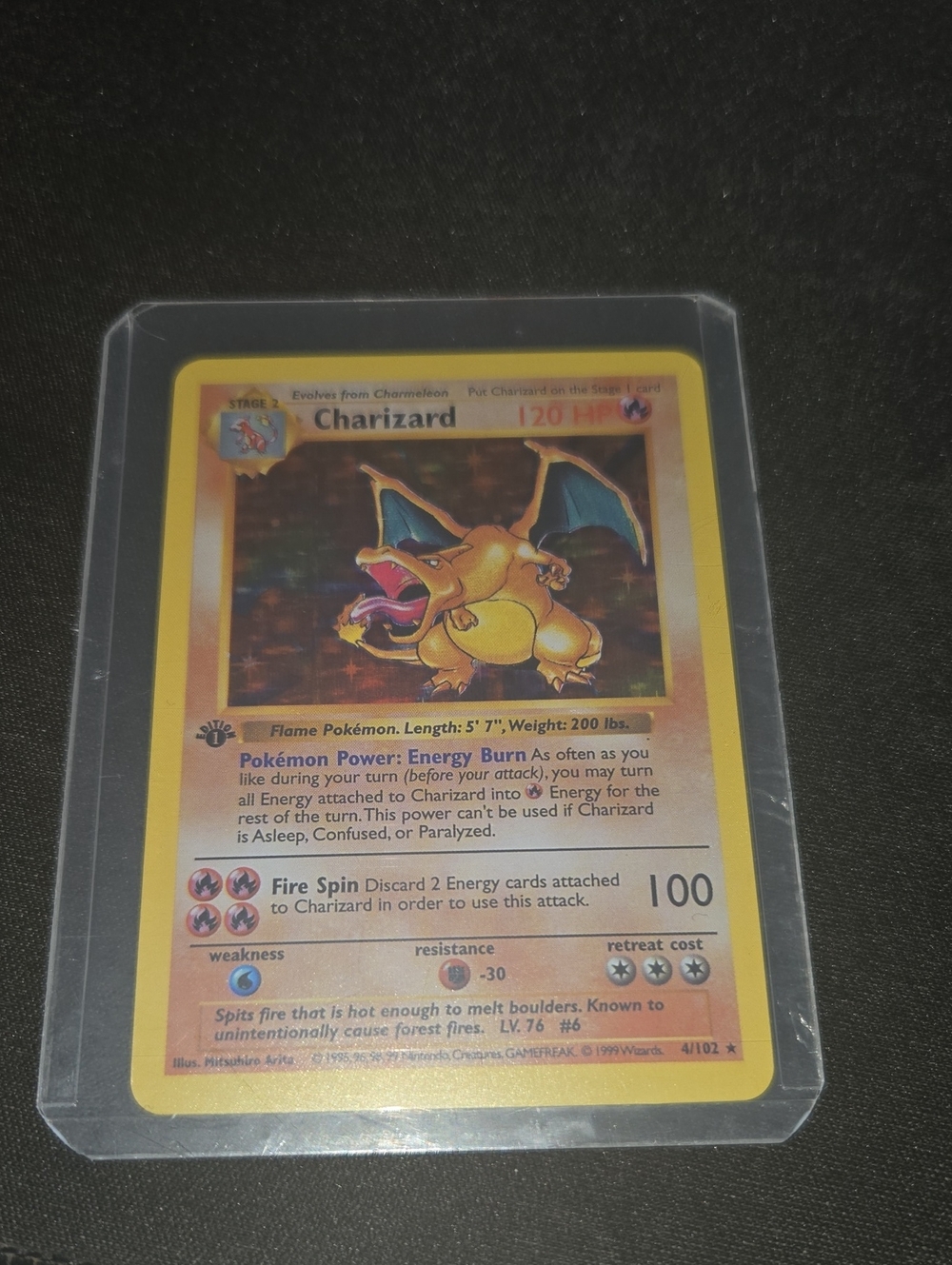 Charizard Proxy Holographic Pokémon Card